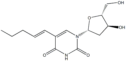 5-[(E)-1-Pentenyl]-2'-deoxyuridine Struktur