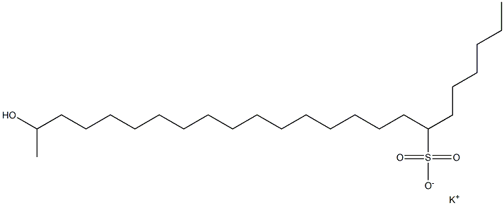 23-Hydroxytetracosane-7-sulfonic acid potassium salt Struktur