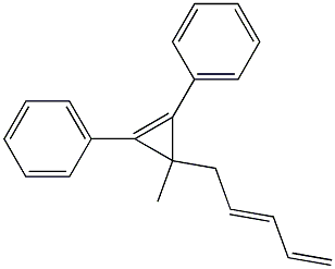 5-(2,3-Diphenyl-1-methyl-2-cyclopropen-1-yl)-1,3-pentadiene Struktur