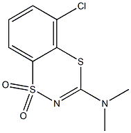 3-(Dimethylamino)-5-chloro-1,4,2-benzodithiazine 1,1-dioxide Struktur