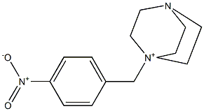 1-(4-Nitrobenzyl)-1-azonia-4-azabicyclo[2.2.2]octane Struktur