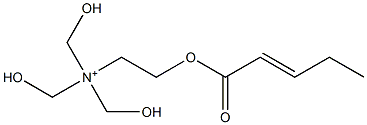 N,N,N-Tris(hydroxymethyl)-2-(2-pentenoyloxy)ethanaminium Struktur