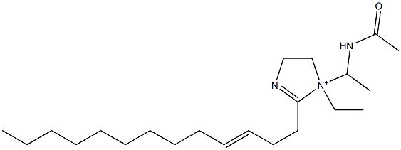 1-[1-(Acetylamino)ethyl]-1-ethyl-2-(3-tridecenyl)-2-imidazoline-1-ium Struktur