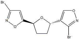 (2S,5S)-Tetrahydro-2-(3-bromoisoxazol-4-yl)-5-(3-bromoisoxazol-5-yl)furan Struktur