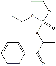 Thiophosphoric acid O,O-diethyl S-(1-benzoylethyl) ester Struktur