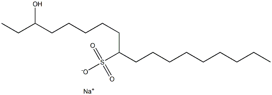 3-Hydroxyoctadecane-9-sulfonic acid sodium salt Struktur