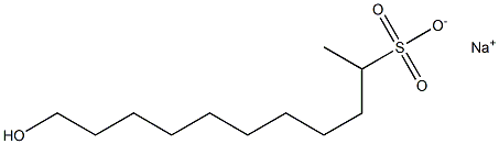 11-Hydroxyundecane-2-sulfonic acid sodium salt Struktur