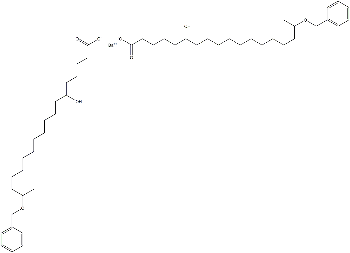 Bis(17-benzyloxy-6-hydroxystearic acid)barium salt Struktur