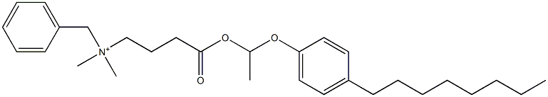 N,N-Dimethyl-N-benzyl-N-[3-[[1-(4-octylphenyloxy)ethyl]oxycarbonyl]propyl]aminium Struktur