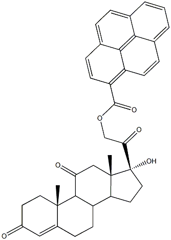 Pyrene-1-carboxylic acid 17-hydroxy-3,11,20-trioxopregn-4-en-21-yl ester Struktur