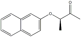 [R,(+)]-3-(2-Naphtyloxy)-2-butanone Struktur