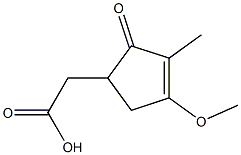 3-Methyl-4-methoxy-2-oxo-3-cyclopentenyl=acetate Struktur