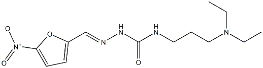 1-[(5-Nitro-2-furyl)methylene]-4-[3-(diethylamino)propyl]semicarbazide Struktur