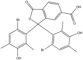 1,1-Bis(6-bromo-3-hydroxy-2,4-dimethylphenyl)-1,3-dihydro-3-oxoisobenzofuran-6-carboxylic acid Struktur