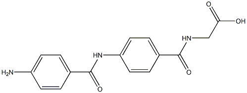 [N-[4-(4-Aminobenzoylamino)benzoyl]amino]acetic acid Struktur