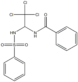 N-[1-(Phenylsulfonylamino)-2,2,2-trichloroethyl]benzamide Struktur