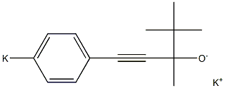 Potassium 3-(4-potassiophenyl)-1-tert-butyl-1-methyl-2-propyne-1-olate Struktur