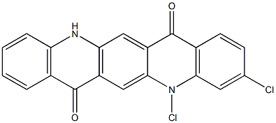 3,5-Dichloro-5,12-dihydroquino[2,3-b]acridine-7,14-dione Struktur