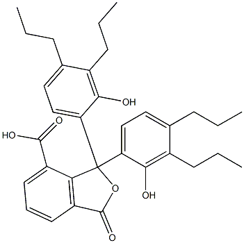 1,3-Dihydro-1,1-bis(2-hydroxy-3,4-dipropylphenyl)-3-oxoisobenzofuran-7-carboxylic acid Struktur