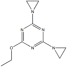 6-Ethoxy-2,4-bis(1-aziridinyl)-1,3,5-triazine Struktur