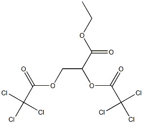 (-)-2-O,3-O-Bis(trichloroacetyl)-L-glyceric acid ethyl ester Struktur