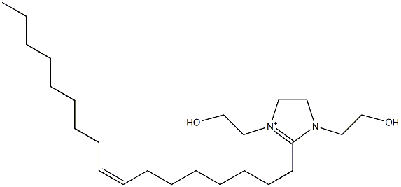 [2-[(8Z)-8-Heptadecenyl]-4,5-dihydro-1,3-bis(2-hydroxyethyl)-1H-imidazol]-3-ium Struktur