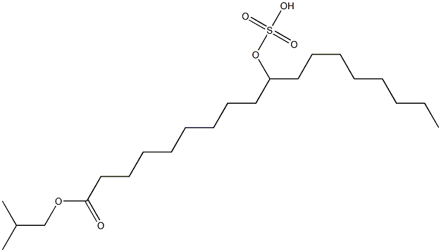 10-(Sulfooxy)octadecanoic acid 1-(2-methylpropyl) ester Struktur