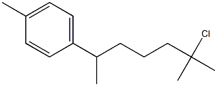 1-(1,5-Dimethyl-5-chlorohexyl)-4-methylbenzene Struktur