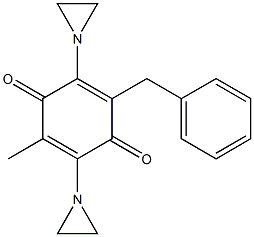 3-Methyl-6-benzyl-2,5-di(1-aziridinyl)-p-benzoquinone Struktur