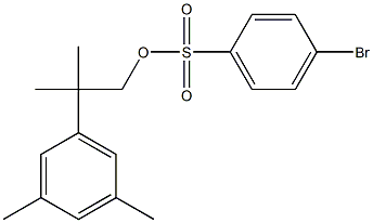 4-Bromobenzenesulfonic acid 2-methyl-2-(3,5-dimethylphenyl)propyl ester Struktur