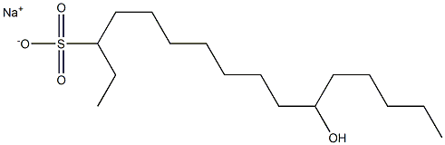 11-Hydroxyhexadecane-3-sulfonic acid sodium salt Struktur