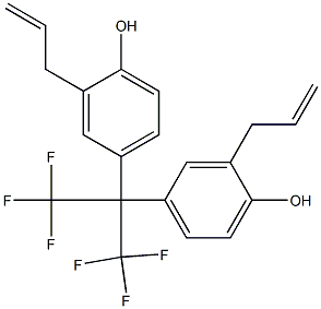 2,2-Bis(3-allyl-4-hydroxyphenyl)-1,1,1,3,3,3-hexafluoropropane Struktur