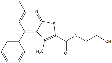 3-Amino-N-(2-hydroxyethyl)-6-methyl-4-phenylthieno[2,3-b]pyridine-2-carboxamide Struktur