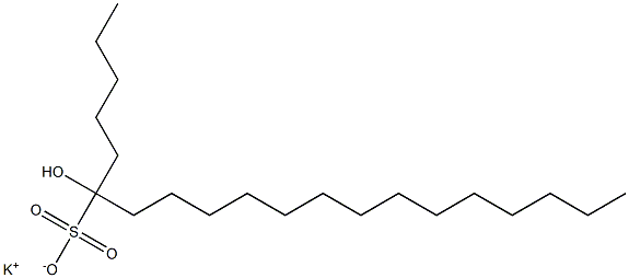 6-Hydroxyicosane-6-sulfonic acid potassium salt Struktur