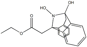 10-Hydroxy-N-hydroxy-5-(ethoxycarbonylmethyl)-10,11-dihydro-5H-dibenzo[a,d]cyclohepten-5,10-imine Struktur