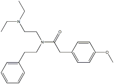 N-[2-(Diethylamino)ethyl]-N-(2-phenylethyl)-4-methoxyphenylacetamide Struktur