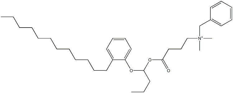 N,N-Dimethyl-N-benzyl-N-[3-[[1-(2-dodecylphenyloxy)butyl]oxycarbonyl]propyl]aminium Struktur