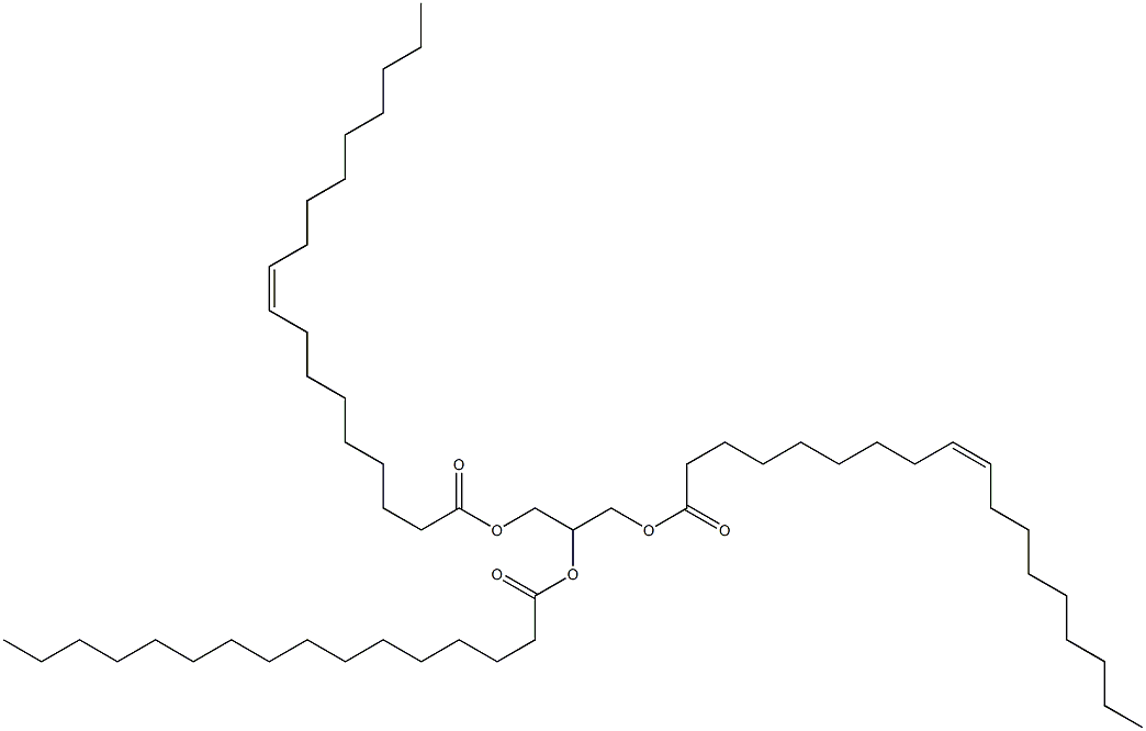 1-O,3-O-Dioleoyl-2-O-palmitoylglycerol Struktur