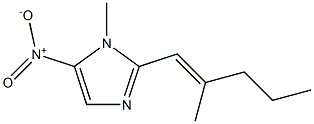 1-Methyl-2-[2-methyl-1-pentenyl]-5-nitro-1H-imidazole Struktur