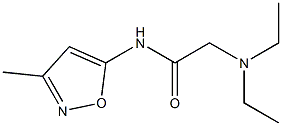 N-(3-Methyl-5-isoxazolyl)-2-(diethylamino)acetamide Struktur