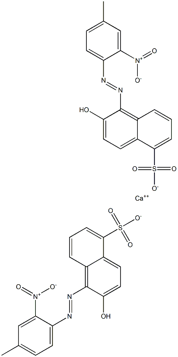 Bis[1-[(4-methyl-2-nitrophenyl)azo]-2-hydroxy-5-naphthalenesulfonic acid]calcium salt Struktur