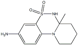 3-Amino-6,6a,7,8,9,10-hexahydro-6a-methylpyrido[2,1-c][1,2,4]benzothiadiazine 5,5-dioxide Struktur