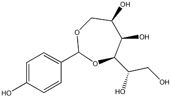 3-O,6-O-(4-Hydroxybenzylidene)-D-glucitol Struktur