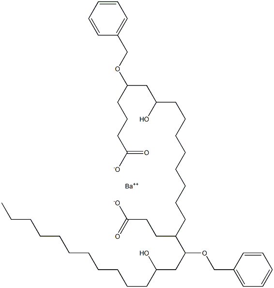 Bis(5-benzyloxy-7-hydroxystearic acid)barium salt Struktur