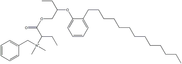 N,N-Dimethyl-N-benzyl-N-[1-[[2-(2-tridecylphenyloxy)butyl]oxycarbonyl]propyl]aminium Struktur