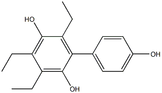 3,4,6-Triethyl-1,1'-biphenyl-2,4',5-triol Struktur