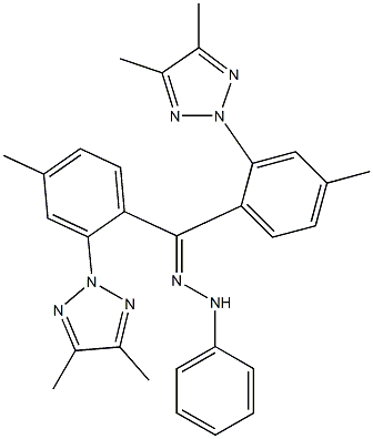 [4,5-Dimethyl-2H-1,2,3-triazol-2-yl]-4-methylphenyl ketone phenyl hydrazone Struktur