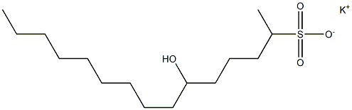 6-Hydroxypentadecane-2-sulfonic acid potassium salt Struktur