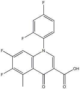 1,4-Dihydro-1-(2,4-difluorophenyl)-5-methyl-4-oxo-6,7-difluoroquinoline-3-carboxylic acid Struktur