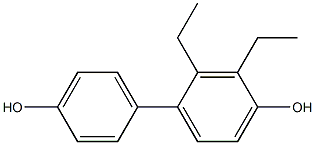 2,3-Diethyl-1,1'-biphenyl-4,4'-diol Struktur